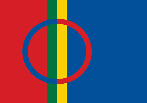 very big size sami people flag illustration