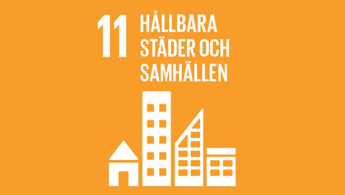 Agenda 2030, mål nummer elva: Hållbara städer och samhällen.