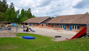 Lekparken på förskolans utegård