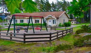 Lekplatsen på Siklöjans förskola i Strängnäs