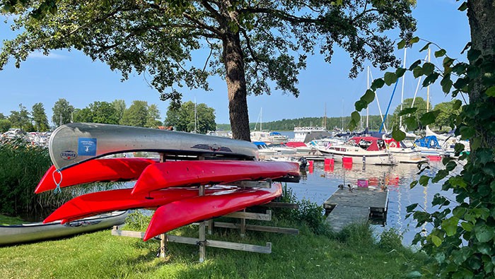 kanot, kajaker vid Strängnäs gästhamn