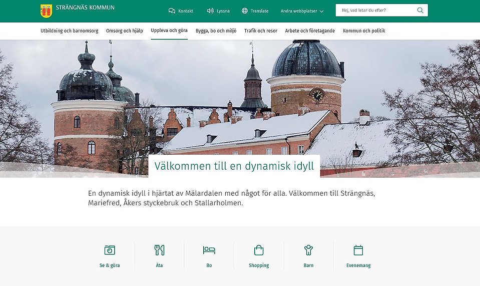 Turisminformation på strangnas.se